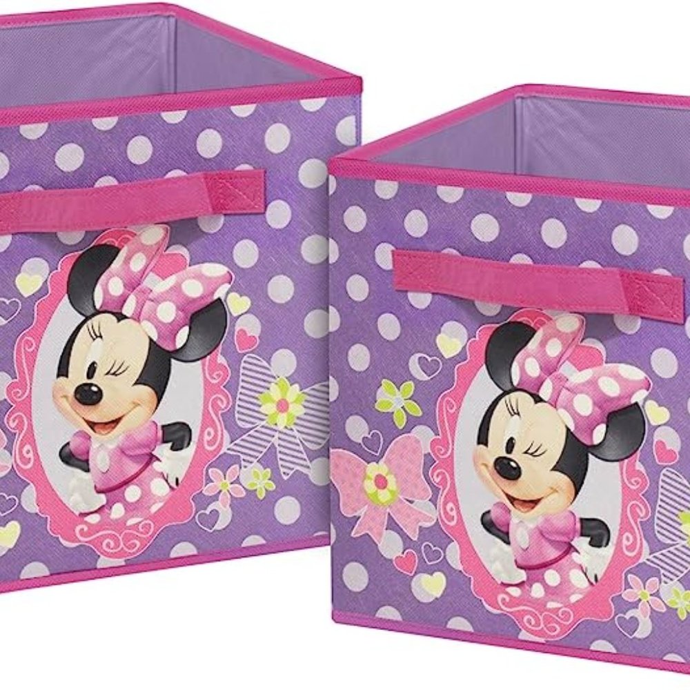 'DISNEY' STORAGE CUBE UNIT MINNIE MOUSE "BOWTIQUE" FOLDING 6-PIECE SET - Picture 4 of 16